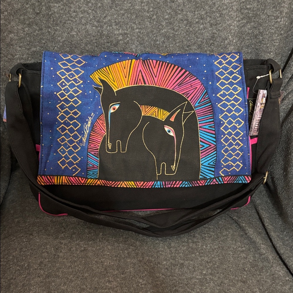 Colorful Horse Design Messenger Bag